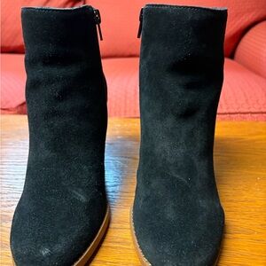 Black Suede Women's Ankle Boots - Classic Stylish Bootie